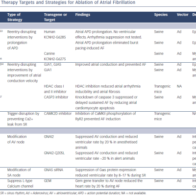 Gene Therapy Targets and Strategies for Ablation of Atrial Fibrillation