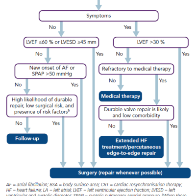 Figure 1 Management of Severe Chronic Primary Mitral Valve Regurgitation