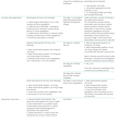 Current Standardised Definition of Structural Valve Degeneration