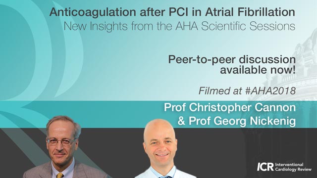 Anticoagulation After PCI in Atrial Fibrillation: New Insights From the Aha Scientific Sessions